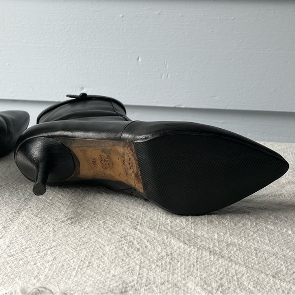 Pointed toe Via Spiga Black Heeled Boots with Sleek Silhouette - Picture 6 of 10